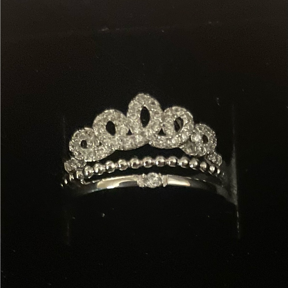 Gorgeous Ring Tiara Crown Style Size 7